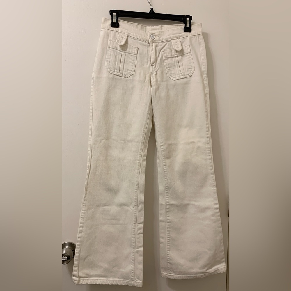 Women's Lucky Brand Dungarees Concert Wide Leg
Denim Jeans Made in USA 2/26